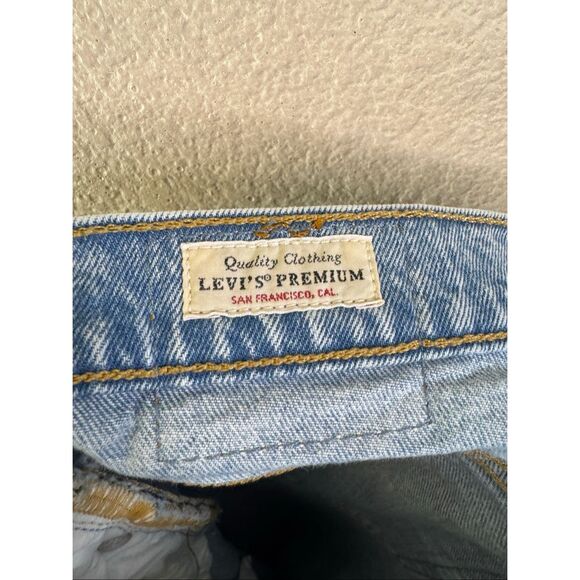Levis 501S Womens Jeans 28x28 Lightwash Premium Denim Button Fly Skinny Big E - Picture 7 of 14
